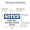 Signmission Keep Off Do Not Stand Or Sit, 10 in W x Rectangle, Plastic OS-2PACK-NS-P-710-L-13816 - alternate 6